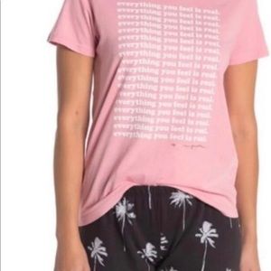 Spiritual Gangster everything you feel is real tee XS NWT